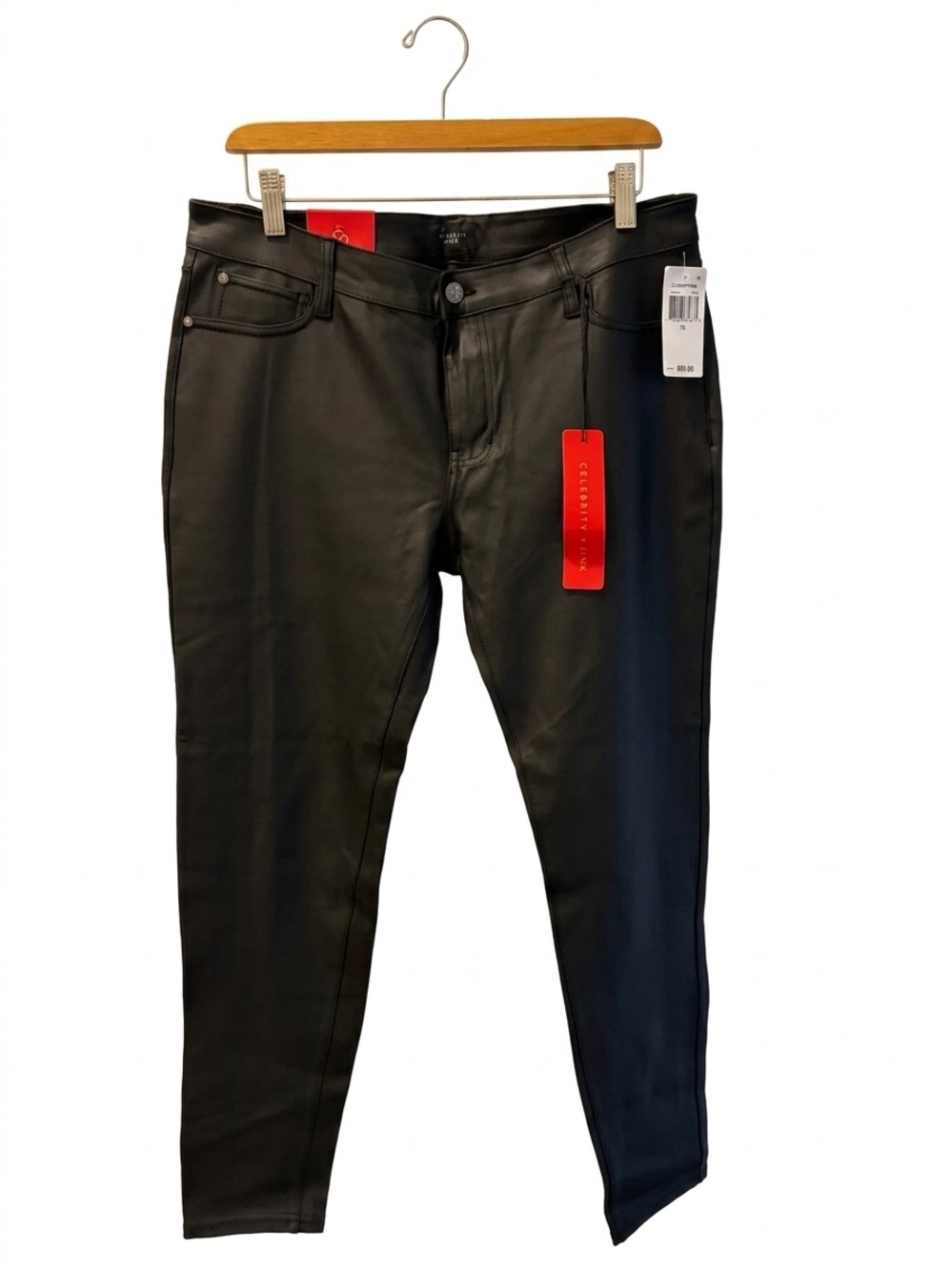 Celebrity Pink Black Skinny Faux Leather Pants